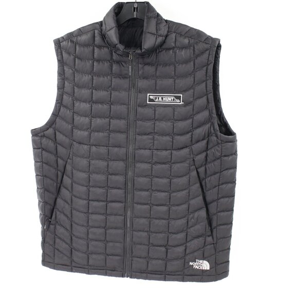 The north face vest men's large eco ThermoBall trekker puff full zip black nylon